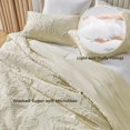 thumbnail image 5 of King Size Comforter Set Embroidery 3 Pcs All Season Down Machine Washable Beige, 5 of 8