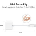 thumbnail image 3 of Adaptateur 2 en 1 USB C vers Double USB C Casque et Chargeur, Hi-Res DAC et Charge Rapide, Compatible avec Pixel 4 3 TG, Galaxy S21 S20 S20+ Plus Note 20 (Blanc), 3 of 6