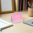thumbnail image 3 of FOMIYES 2026 Pink Tabletop Calendar Compact Foldable Design for Office, 3 of 7
