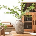 thumbnail image 5 of LuxenHome Marble Brown Ceramic 11.8-Inch Tall Jug Vase with Handles, 5 of 9