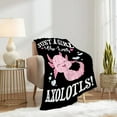 thumbnail image 2 of Just A Girl Who Loves Axolotl Blanket Throw, The Best Gift for Daughter, Flannel Fleece Microfiber Lightweight Soft Cozy Blanket for All Season in Home Bed Sofa Chairs Dorm 60"x50" Blanket for Teens, 2 of 6