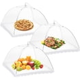 thumbnail image 1 of 3 Pack Food Covers 14 Inch Pop-Up Encrypted Mesh Plate Serving Tents, Fine Net Screen Umbrella for Outdoors, Parties, Picnics, BBQs, Reusable and Collapsible, 1 of 7