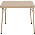 thumbnail image 4 of WYDK Kids Foldable Table, Folding Tables for Indoor and Outdoor Use,Square Card Table, Collapsible Design, Lightweight and Durable, Fold Up Tables, Ideal for Camping, Dining, Picnic,Tan, 4 of 9