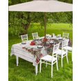 thumbnail image 3 of Western Christmas Outdoor Tablecloth - 60x102 Inch Rectangle Dining Table Cover, Xmas Cowboy Tree Vintage Wooden Waterproof Outdoor Table Cloth with Umbrella Hole & Zipper for Picnic/Patio, 3 of 5