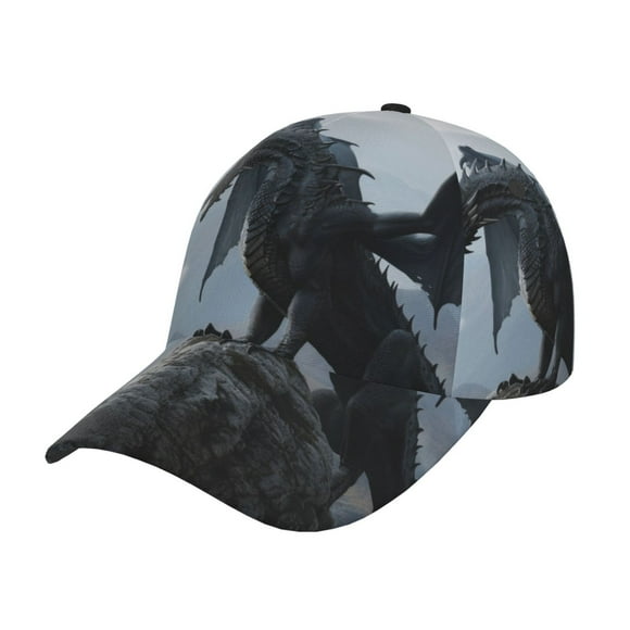 Balery Valley Gray Dragon Gorra de béisbol de tamaño ajustable para correr, entrenar y actividades al aire libre. Gorra de papá para todas las estaciones.