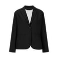 thumbnail image 7 of Hueook Puffer Jacket Womens Fall Coats for Women 2025 Womens Casual Solid Suit Jacket Black L, 7 of 7