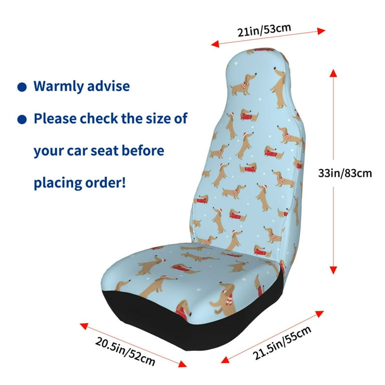 Colorful Dachshund Car Seat Cover (Set of 2) Colorful Dachshund Car Seat Cover (Set of 2)