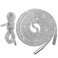 thumbnail image 3 of Miangastore White Rhinestone Shoe Laces with Cotton Rope for Secure Fit and Sparkling Style 120cm, 3 of 8
