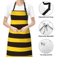 thumbnail image 6 of Lsque Bee Stripe Waterproof Apron Chef Aprons for Men Heavy Duty Chemical Work Apron Extra Long Grilling Aprons with Adjustable Bib Apron, 6 of 9