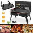 thumbnail image 3 of GPCT Portable Charcoal Grill Foldable BBQ Suitcase Grill Shelf, 3 of 8