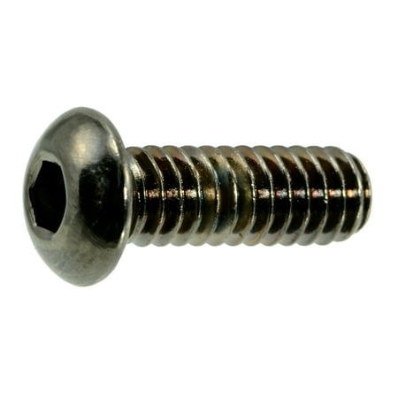 

1/4 -20 x 3/4 Black Chrome Button Head Socket Cap Screws (8 pcs.)