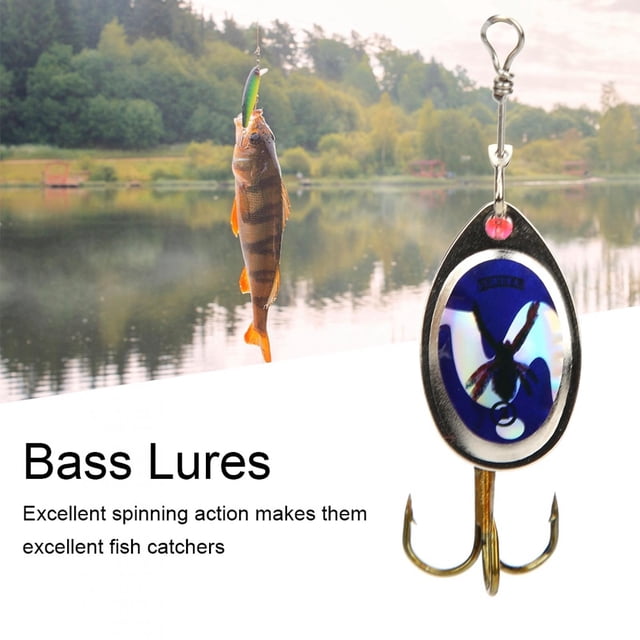 Leurres Cuillères Réalistes pour Bar, Leurres de Pêche Spinnerbait de Surface 10 Pcs Matériel de Pêche pour Pêche en Bateau Océan Plage, Lacs, Rivières