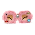 thumbnail image 2 of Super Funky Masquerade Fur Jewel Brooch Octagon Plastic Sunglasses Pink - Brown, 2 of 4