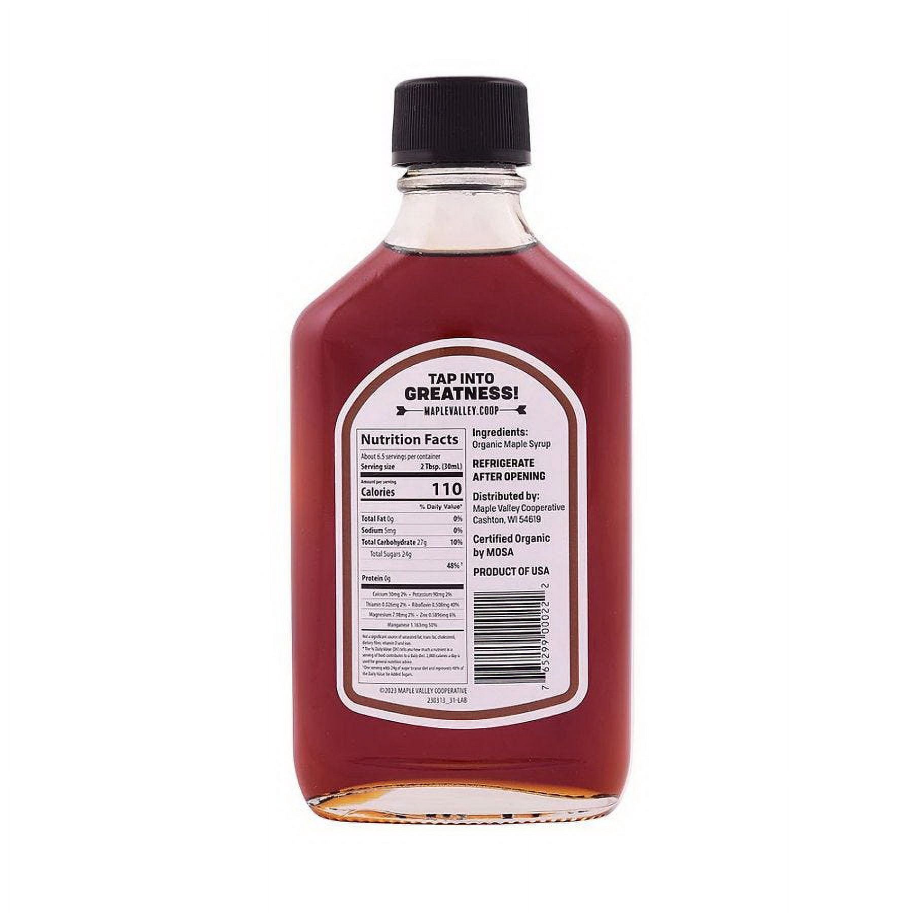 Maple Valley Cooperative Whiskey Barrel-Aged Organic Maple Syrup 6.8 fl. oz.