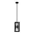 thumbnail image 2 of Hunter - Felippe 6-light Natural Black Iron, Mini Pendant Light, Dimmable, Casual Style, Rectangle Shaped, for Bedrooms, Dining, Living Rooms - 19261, 2 of 9