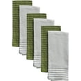 thumbnail image 6 of Stripes Kitchen Towels/Hand Towels, 6 Pack Large 100% Ring-Spun Cotton with Hanging Loop, 430 GSM Soft  Ultra Absorbent, Machine Washable 16 x 28 inches., 6 of 11