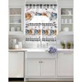 thumbnail image 3 of Fall Pumpkins Swag Curtains for Living Room/Bedroom Windows, Thanksgiving Leaves Vintage Check Farmhouse Kitchen Curtains and Valances Set 36 Inch Length, Light Filtering Swags Valance Curtain Panels, 3 of 5