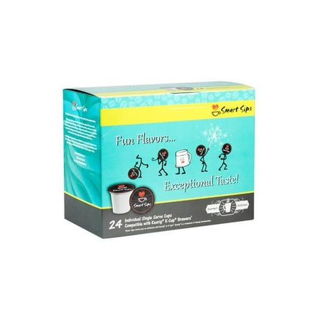 Smart Sips Coffee Caramel Mocha Latte Single Serve Cups, 72 Count, Compatible With All Keurig K-cup