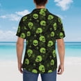 thumbnail image 4 of Balery Skulls And Cobwebs Camisas hawaianas de manga corta para hombre, camisas playeras de corte holgado, camisas de vacaciones con botones,Small, 4 of 7