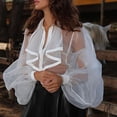 thumbnail image 2 of Camisa de una pieza con cuello vuelto, blusa tipo body para mujer, blusa informal de una pieza para mujer, blusa tipo body transparente, la mejor de su clase, 2 of 6