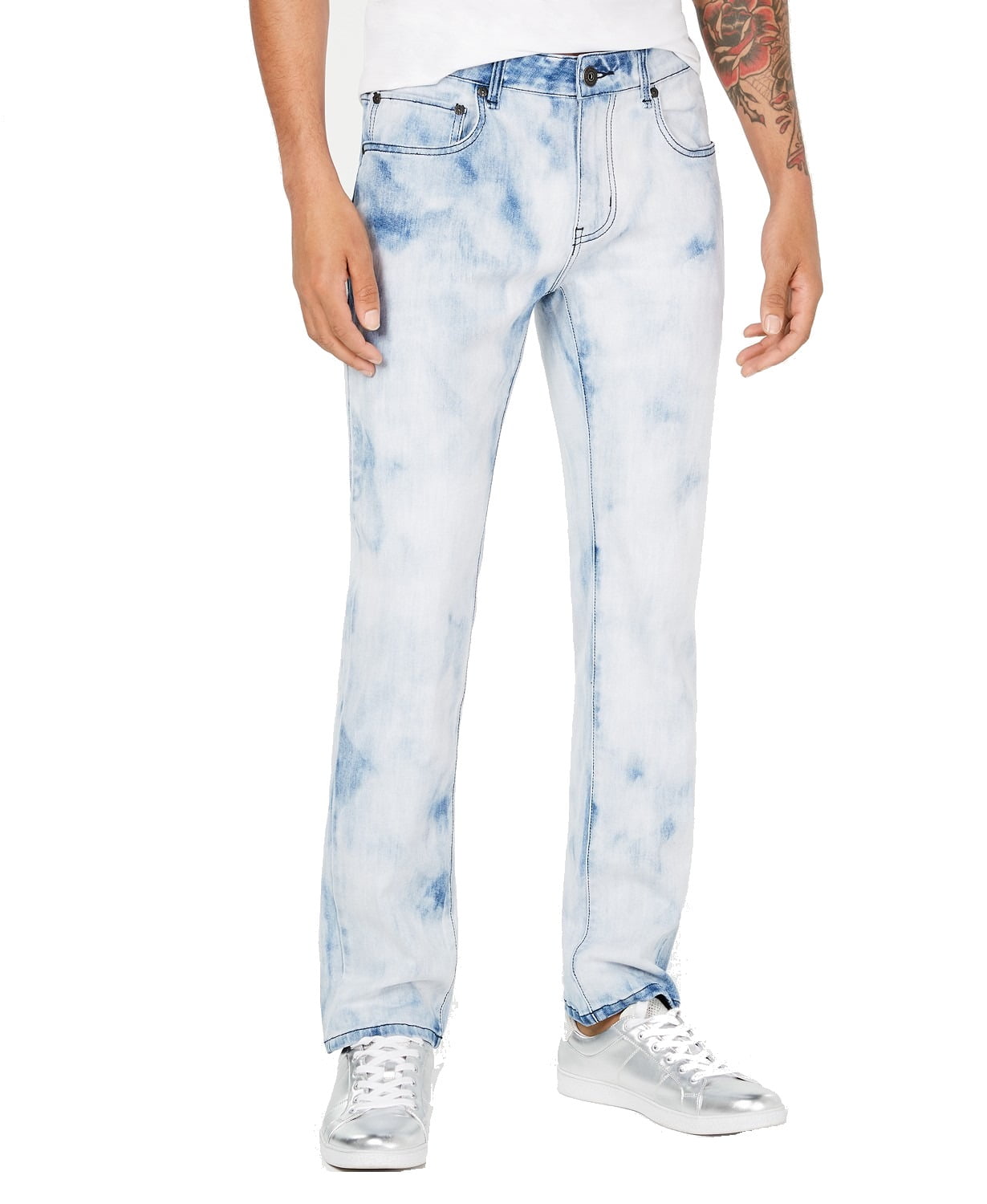 INC Jeans Mens Jeans Bleach 30X30 Slim Fit Straight Leg Stretch 30