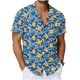 thumbnail image 5 of Ceisia Men's Tropical Floral Print Short Sleeve Button Down Hawaiian Shirt for Beach Vacation Yellow S Gifts, 5 of 9