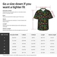 thumbnail image 5 of Gaeub Pineapples Print Men's Hawaiian Shirt,Button Down Short Sleeves Shirts,Tropical Beach Casual Button Down Shirts,Large, 5 of 7