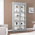 thumbnail image 3 of Bowery Hill Transitional Wood Tall Curio Cabinet in Gray Finish, 3 of 3