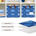 thumbnail image 6 of Ryvnso Blue Snowflakes Storage Bins Large Basket Foldable Cube Toys Organizer with Handles 2 PCs, 6 of 8