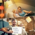 thumbnail image 2 of Pazzo 64" 1-Light Modern Adjustable Black LED Floor Lamp with Linen Shade and 9W Bulb, 2 of 7