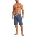 thumbnail image 2 of INSPIRE CHIC Men's Summer Colorblock Shorts Drawstring Beach Shorts with Side Pocket 28 Gray Blue, 2 of 4