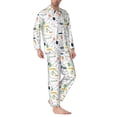 thumbnail image 2 of Yiaed Easter Rabbit Print Men’s Pajamas Set - Long Sleeve Button Down Sleep Shirt and Pajama Bottoms Sleepwear Set Mens Pjs Sets Men's Pajama Bottoms-Medium, 2 of 7