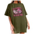 thumbnail image 1 of YDLCAFD Chemises à Manches Courtes pour Femmes Col en V avec Poche Mode Décontractée Haut Col Rond T-Shirts Été Manches Courtes Décontracté Imprimés T-Shirts Haut, 1 of 4