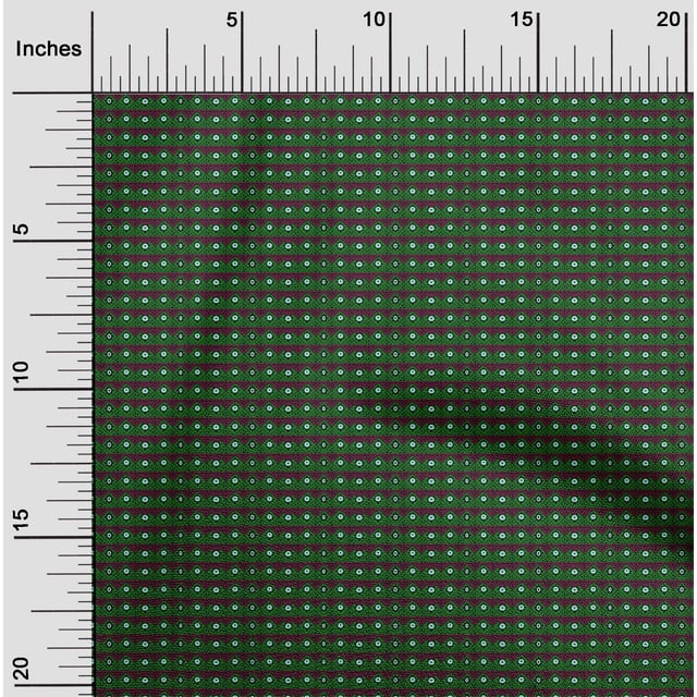 oneOone Cotton Cambric Green Fabric Ethnic Block Sewing Craft Projects Fabric Prints By Yard 56 Inch Wide