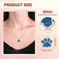 thumbnail image 2 of Uxcell Enamel Paw Print Charms, 50 Pcs Alloy Dog Cat Paw Charms Pendant Cute Animal Footprint Beads with Glitter Powder for DIY Jewelry Making Craft Necklace,(Gold Tone/Blue), 2 of 6