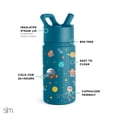 thumbnail image 2 of Botella de agua Blippi Kids Straw Simple Modern, 414 ml, acero inoxidable, 2 of 7