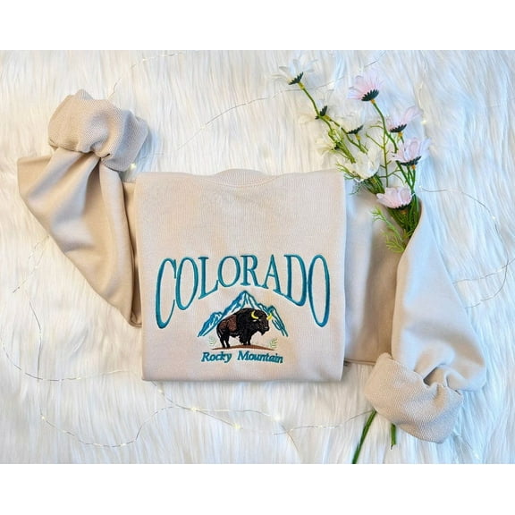 Colorado Mountain Embroidered Sweatshirt