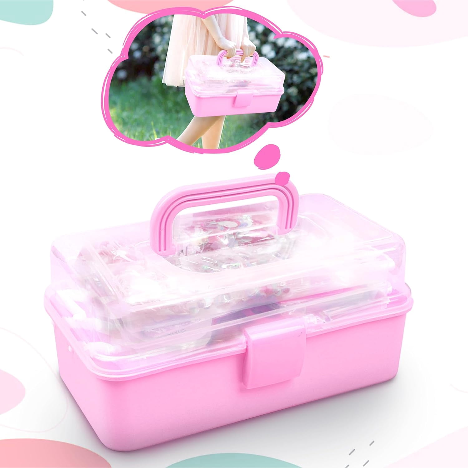 DIY Craft Supplies Set Art Materials with Pipe Cleaners Craft Box for Adults, Hobby Projects & Home Decoration