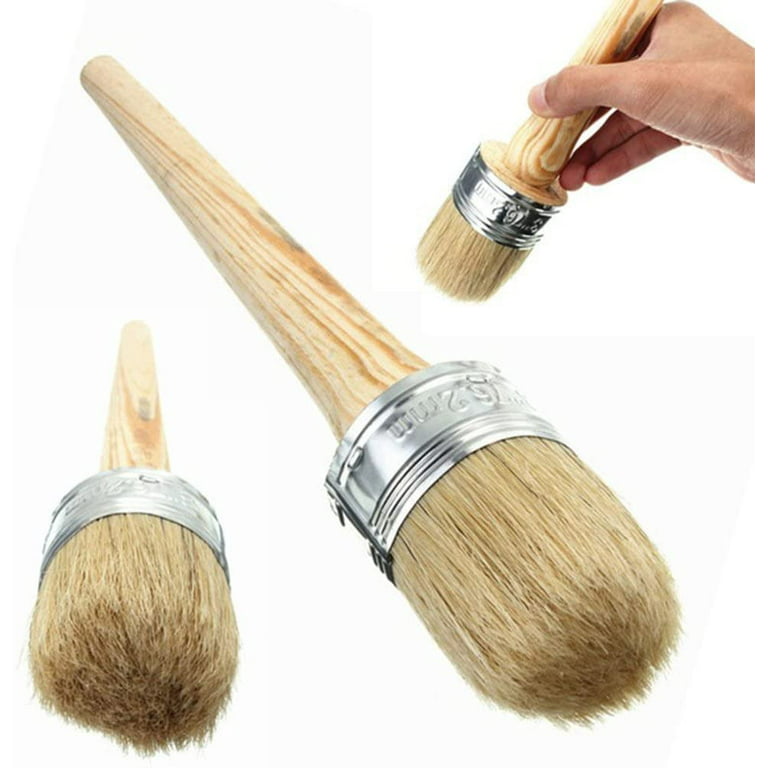 Wax And Chalk Paint Brush Wax Brushes For Furniture DIY Art Crafts, Natural  Bristle