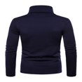 thumbnail image 4 of Men‘s Knitting Shirt Solid Color Long Sleeve Turtleneck Knitwear Pullover Sweaters for Fall Winter, 4 of 4