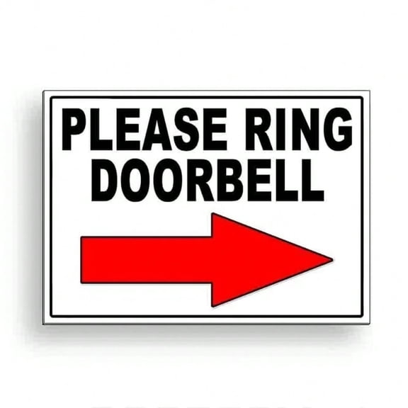 HELLOYOUNG Door Vigil Aluminum Sign Please Ring Bell Wall Art Christmas Halloween Gift Rustproof Home Decor