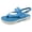 Blue, variant on Women's Wedge Sandals Orthopedic Heeled Beach Flip Flops Ankle Strap Casual Summer Leather Shoes Lightweight for All Day Blue Size 7.5