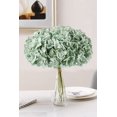 thumbnail image 3 of Morttic Sage Green Hydrangea Silk Flowers Heads 10 Pcs Full Hydrangea Flowers Artificial with Stems for Wedding Home Party Shop Baby Shower Decor, 3 of 10
