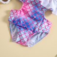 thumbnail image 3 of ASFGIMUJ Toddler Girls Swimsuit One Shoulder Bikini Sets Sling Scale Hot Spring Beach Baby Summer Beacher Swimwear Baby Girl Bathing Suit,2 Piece,Size 3-4Y, 3 of 6