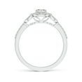 thumbnail image 2 of ANGARA Natural 0.35 Ct. Diamond Halo Engagement Ring in 14K White Gold for Women (Ring Size: 3), 2 of 9
