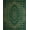 Green, Pattern 1, variant on ODIKA 4'x6' Machine Washable Non-Slip Area Rug, Abstract Shapes with Interwoven Forest and Olive Green Palette High Traffic Rug, Teal, 252685