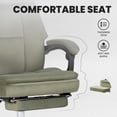 thumbnail image 3 of Velvet Executive Office Chair with Footrest & Reclining Back - Extra Wide & Tall, 300 lbs Weight Capacity, Ergonomic High Back Desk Chair w/ Lumbar Support, Big and Tall Computer Chair, 3 of 10