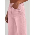 thumbnail image 5 of Pantalones PRETTYGARDEN de Pierna Ancha, Tiro Alto, Borde Deshilachado, Rosa, 5 of 5