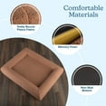 thumbnail image 4 of PETMAKER Dog Bed with Bolster, Nonslip Bottom, and Washable Cover (Brown), 4 of 6
