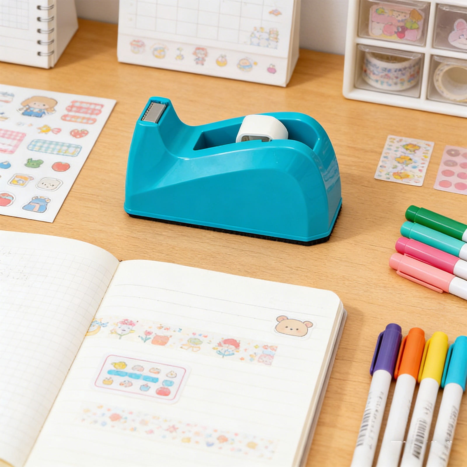 Tape Dispenser Equipped with Antiskid Base and Blades Smooth Rollers, Suitable for Tapes Width within 18mm